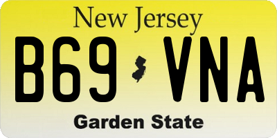 NJ license plate B69VNA