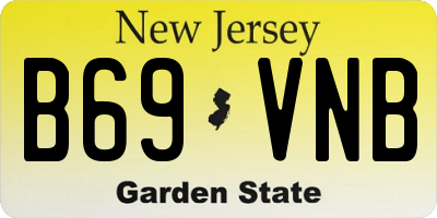 NJ license plate B69VNB