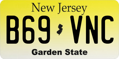 NJ license plate B69VNC