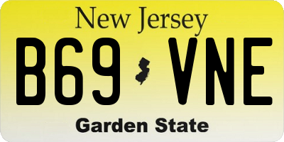 NJ license plate B69VNE