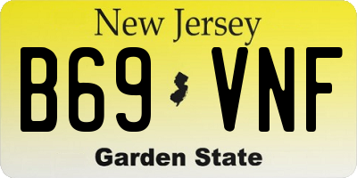 NJ license plate B69VNF