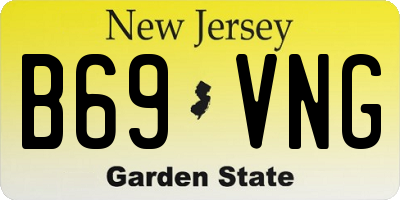 NJ license plate B69VNG