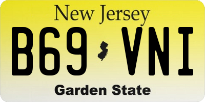 NJ license plate B69VNI