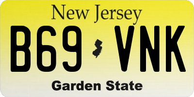 NJ license plate B69VNK