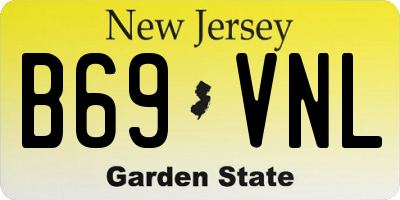 NJ license plate B69VNL