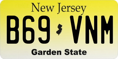 NJ license plate B69VNM