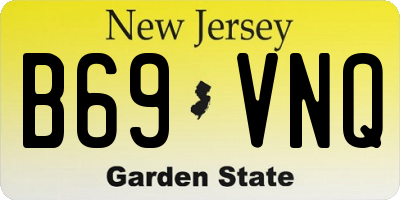 NJ license plate B69VNQ