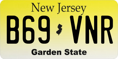 NJ license plate B69VNR