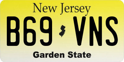 NJ license plate B69VNS