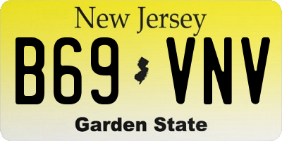 NJ license plate B69VNV