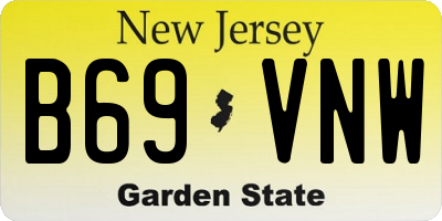 NJ license plate B69VNW