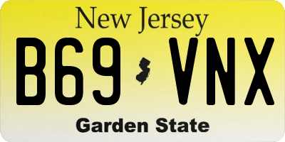 NJ license plate B69VNX