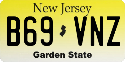 NJ license plate B69VNZ