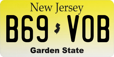NJ license plate B69VOB