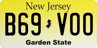 NJ license plate B69VOO