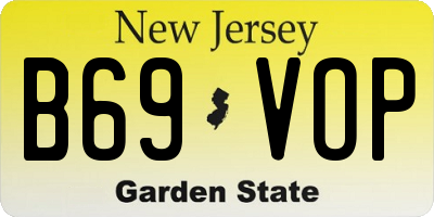 NJ license plate B69VOP