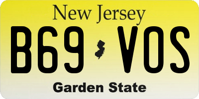 NJ license plate B69VOS