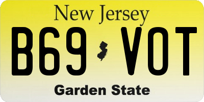 NJ license plate B69VOT