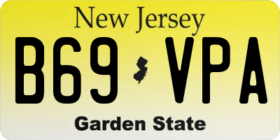 NJ license plate B69VPA