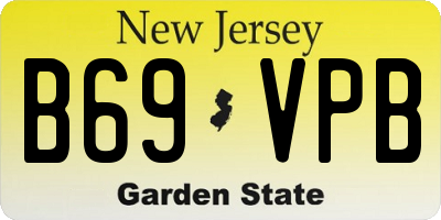 NJ license plate B69VPB