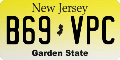 NJ license plate B69VPC