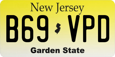 NJ license plate B69VPD