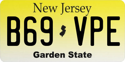 NJ license plate B69VPE