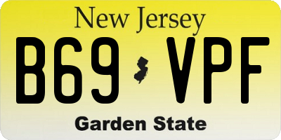 NJ license plate B69VPF