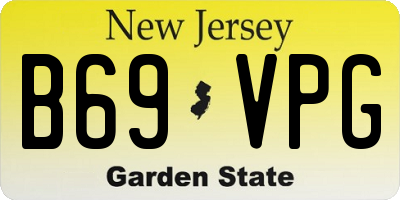 NJ license plate B69VPG