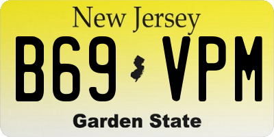 NJ license plate B69VPM