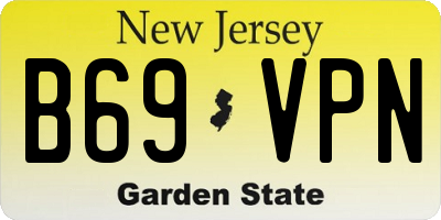 NJ license plate B69VPN