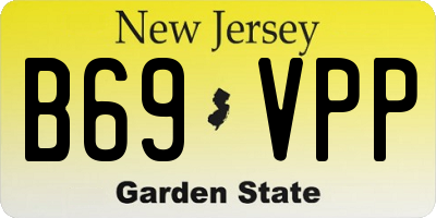 NJ license plate B69VPP