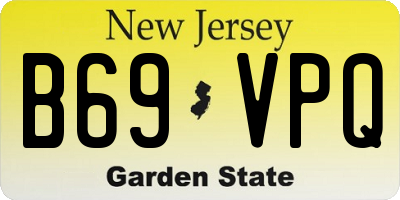 NJ license plate B69VPQ
