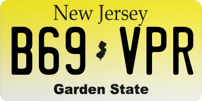 NJ license plate B69VPR