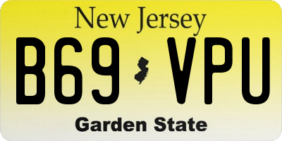NJ license plate B69VPU