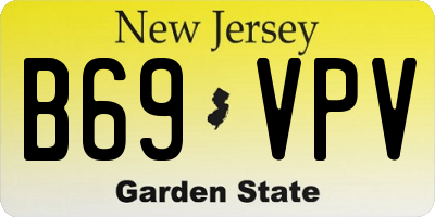 NJ license plate B69VPV