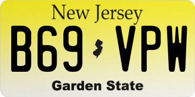 NJ license plate B69VPW