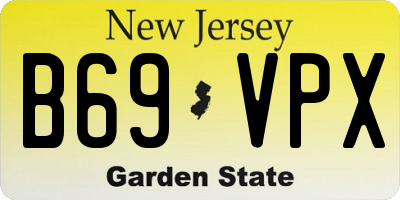 NJ license plate B69VPX