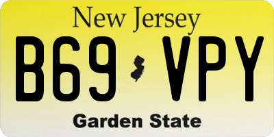 NJ license plate B69VPY