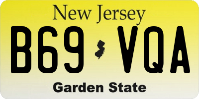 NJ license plate B69VQA