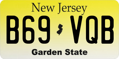 NJ license plate B69VQB
