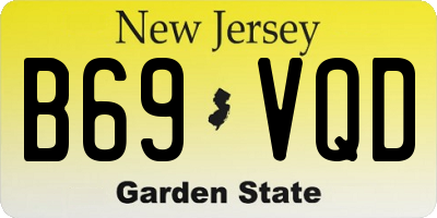 NJ license plate B69VQD