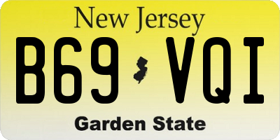 NJ license plate B69VQI