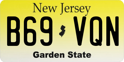 NJ license plate B69VQN