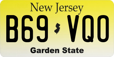 NJ license plate B69VQO