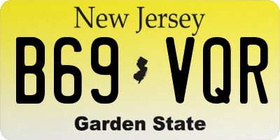 NJ license plate B69VQR
