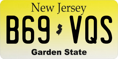 NJ license plate B69VQS
