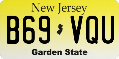 NJ license plate B69VQU