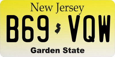 NJ license plate B69VQW