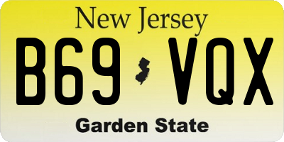 NJ license plate B69VQX